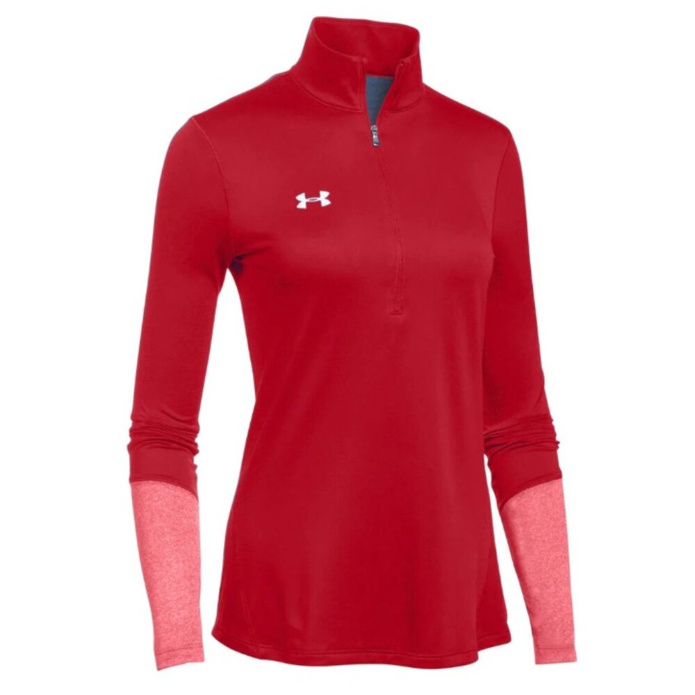 Women's Red Under Armour Locker 1/4 Zip Pullover